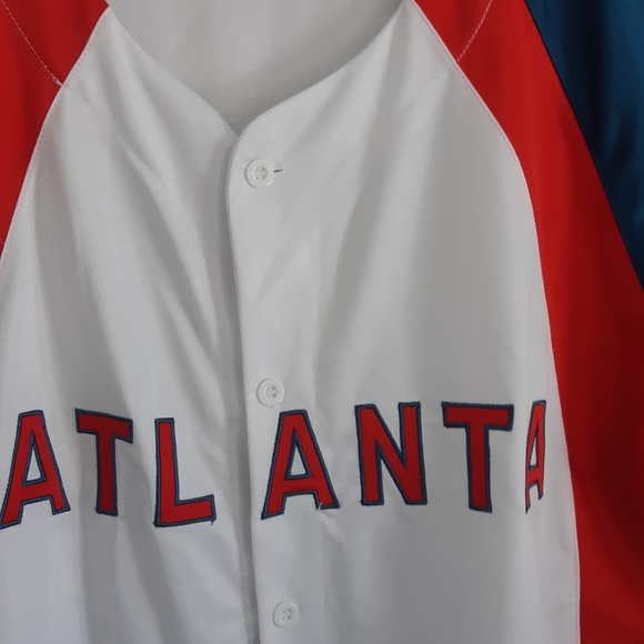 Black canyon outfitters Men's Jersey Atlanla #29 sport authentic BCO Ted and/Wh - Picture 6 of 10